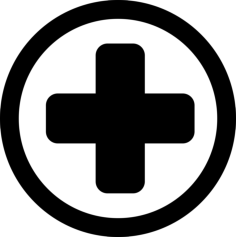 Hospital Medical Signal Of A Cross In A Circle Icon Svg Vector, Free Vectors File